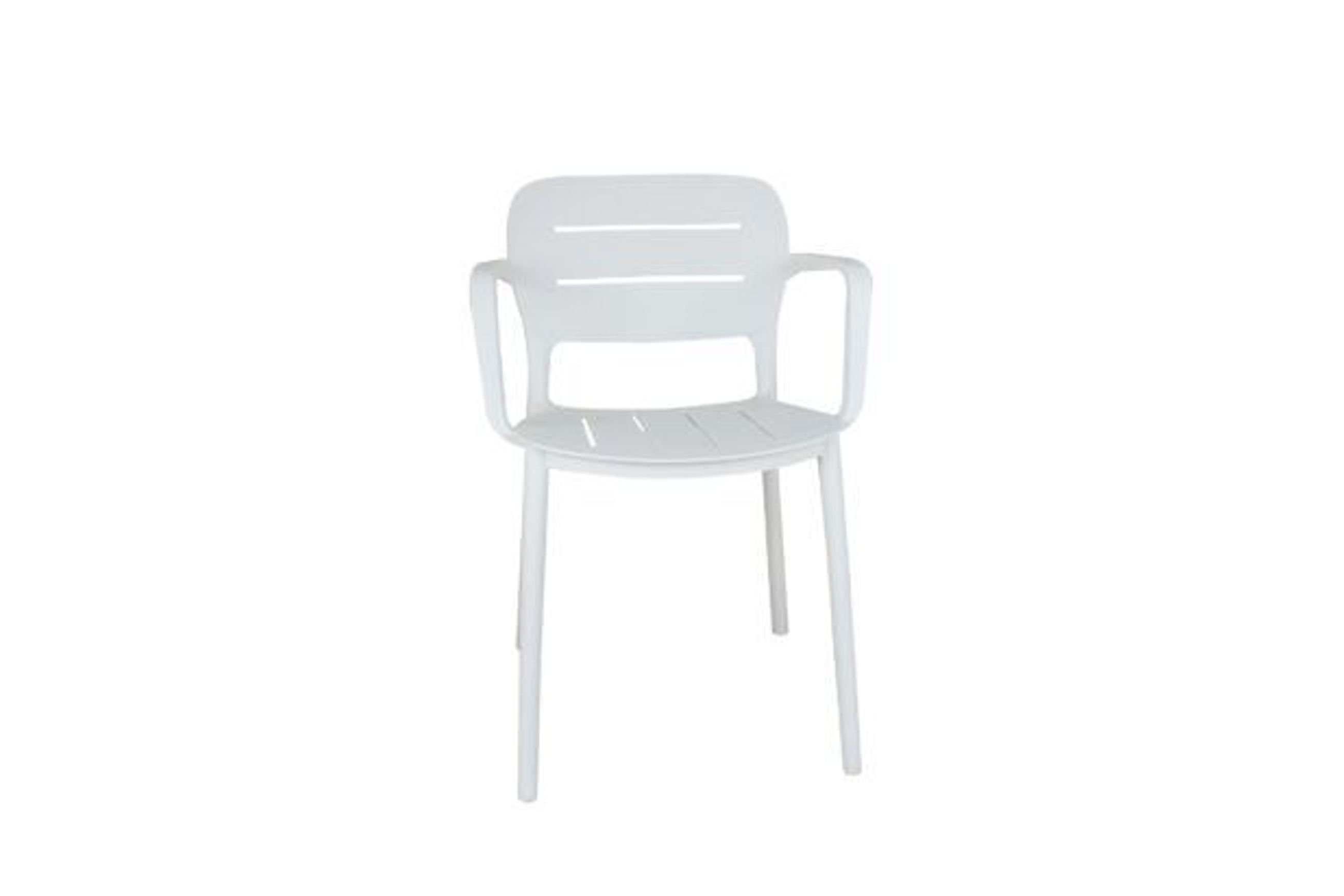 Grace Resin Arm Dining Chair - White