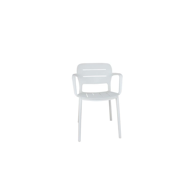 Grace Resin Arm Dining Chair - White
