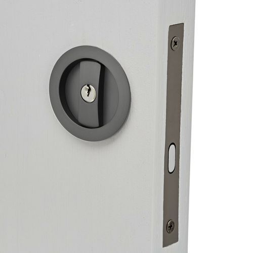 Gunmetal Grey Cavity Sliding Key Lock Door Lock ROUND I Mucheln