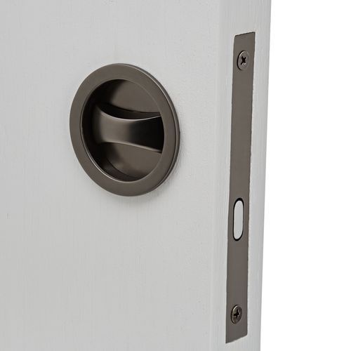 Gunmetal Grey Cavity Sliding Privacy Door Lock ROUND I Mucheln