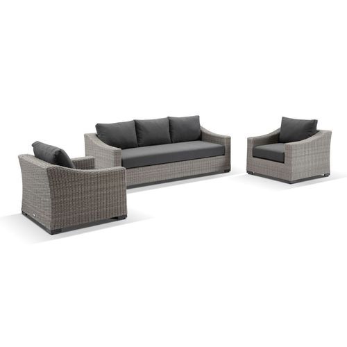 Hahei 3-Seater Lounge Set - Canvas Coal