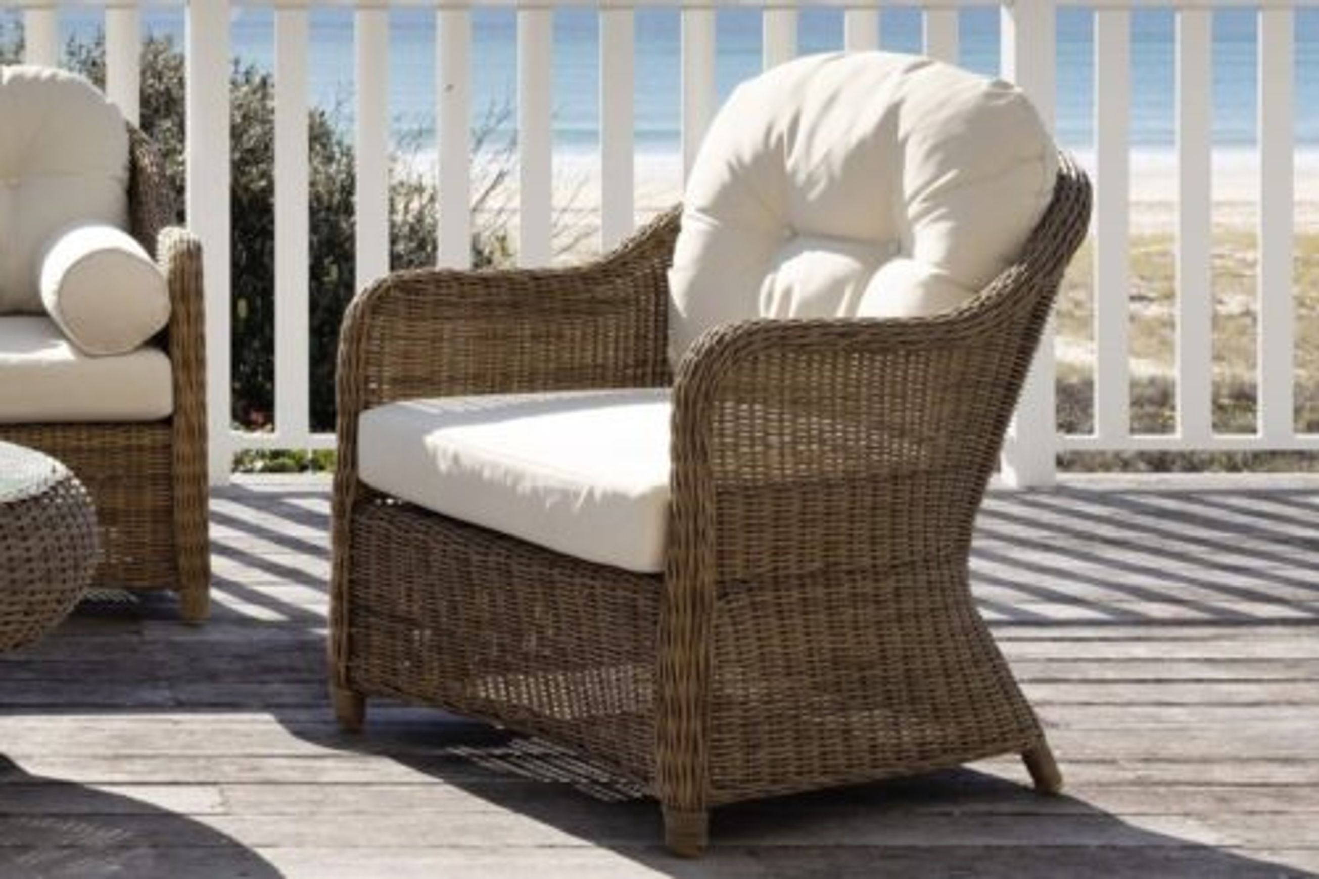 Hampton Rattan Chair Set - Wheat