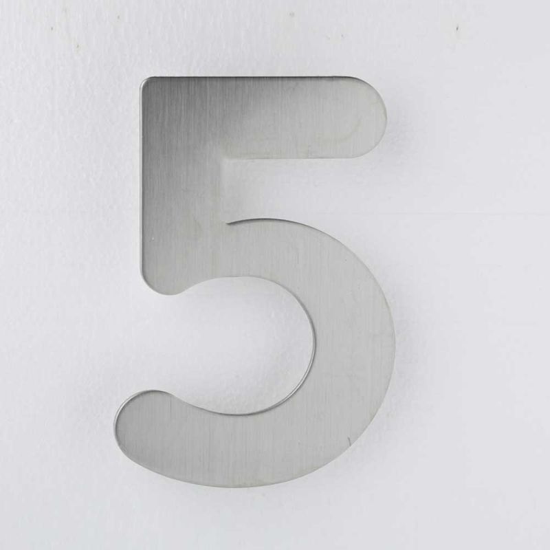 House Number - Stainless Steel - 150mm - 5