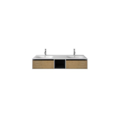 Wall Hung Timber Solid Surface 1500mm Vanity G38488-3