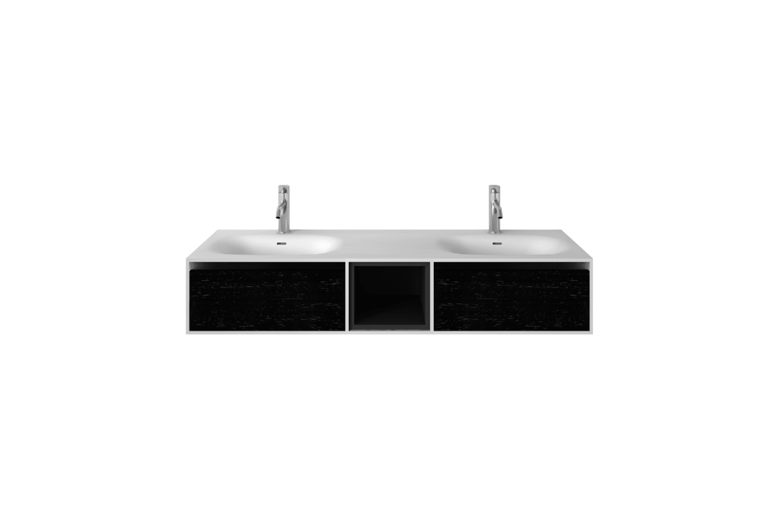 Wall Hung Timber Solid Surface 1500mm Vanity G38488-3