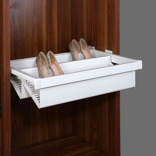 Pull Out Shoe Rack - for a 900mm Cabinet - White Colour