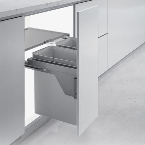 Higold 56L Twin Side Mounted Pull Out Concealed Bin 600mm