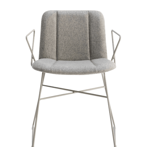 Hippy Chair with Arms - Sled Base