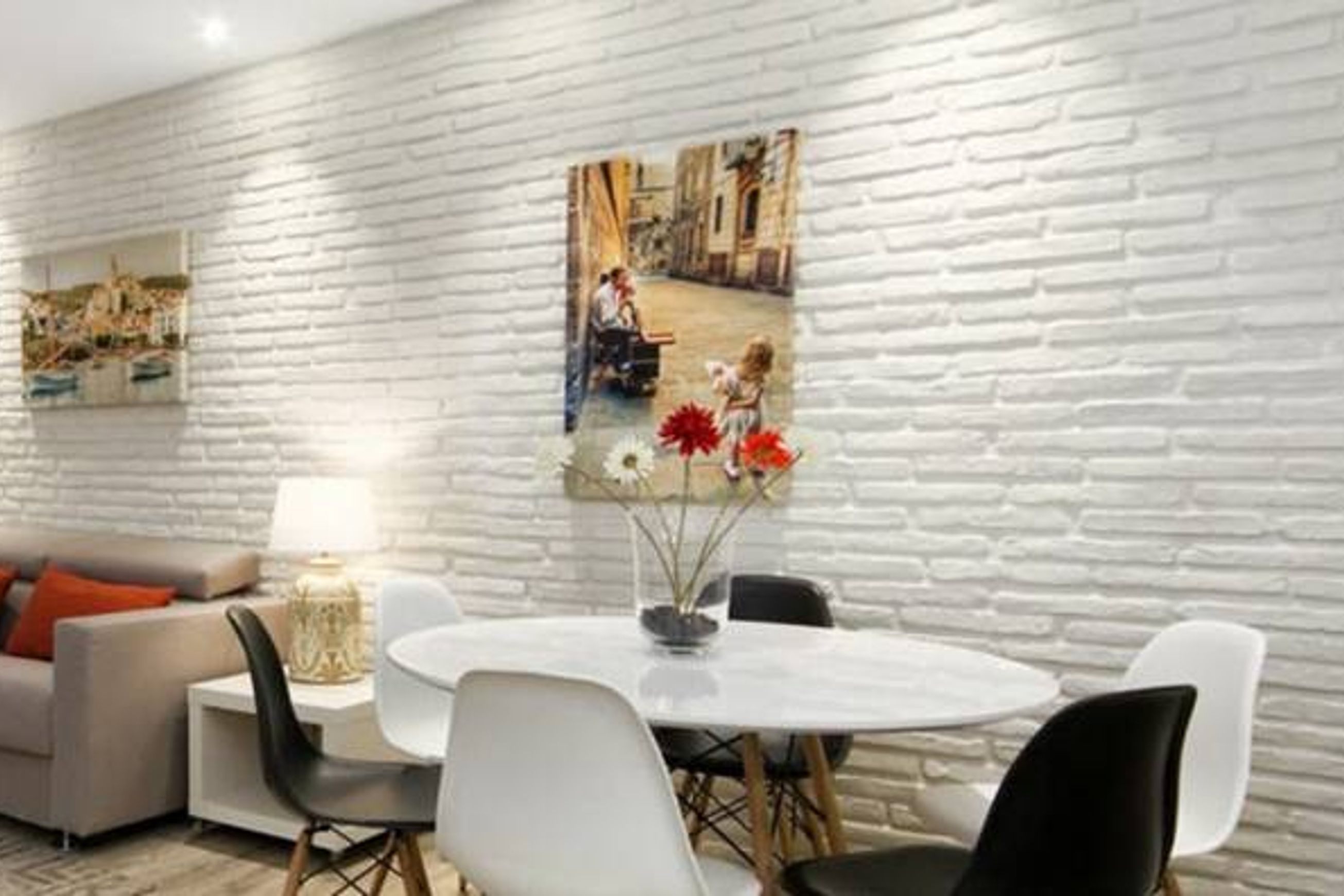 Slimline Brick Wall Panels by Muros | White Brick Tiles