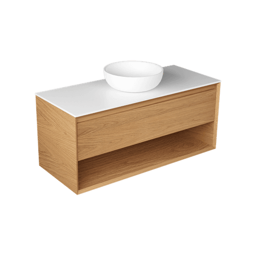 Edge Largo 1200 Open Shelf Wall Hung Vanity - 6 Colours
