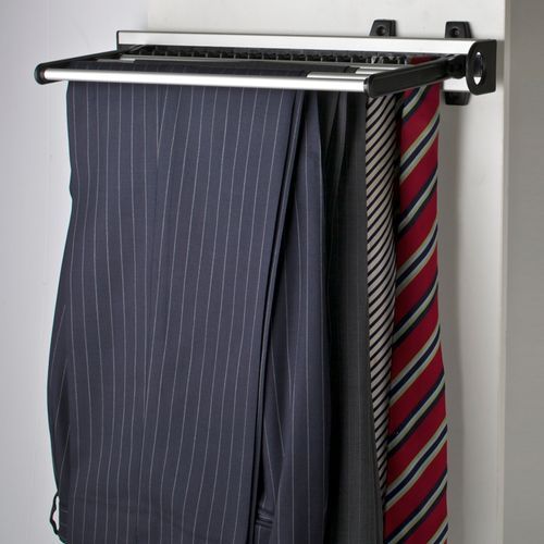 Slide-Out Trouser and Tie Rack - Side-Mounted With Frame