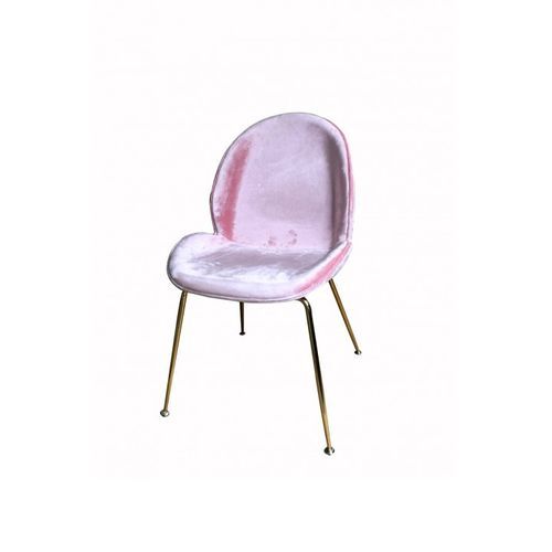 Plush Velvet Upholstered Beetle Chair