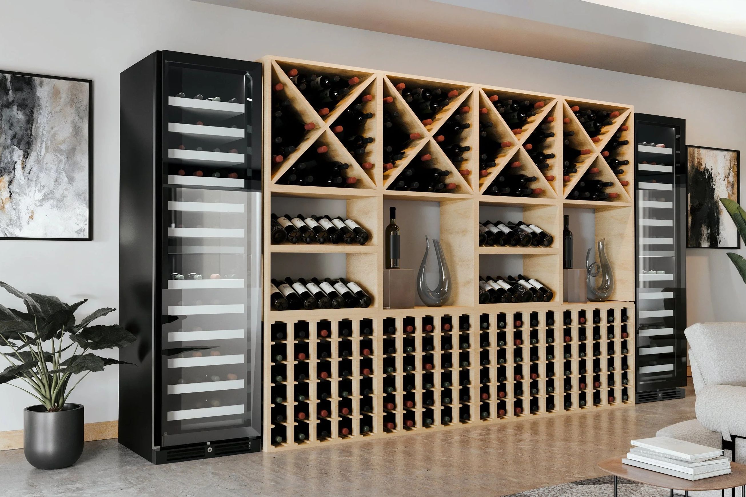 Modular Timber Wine Storage Cubes