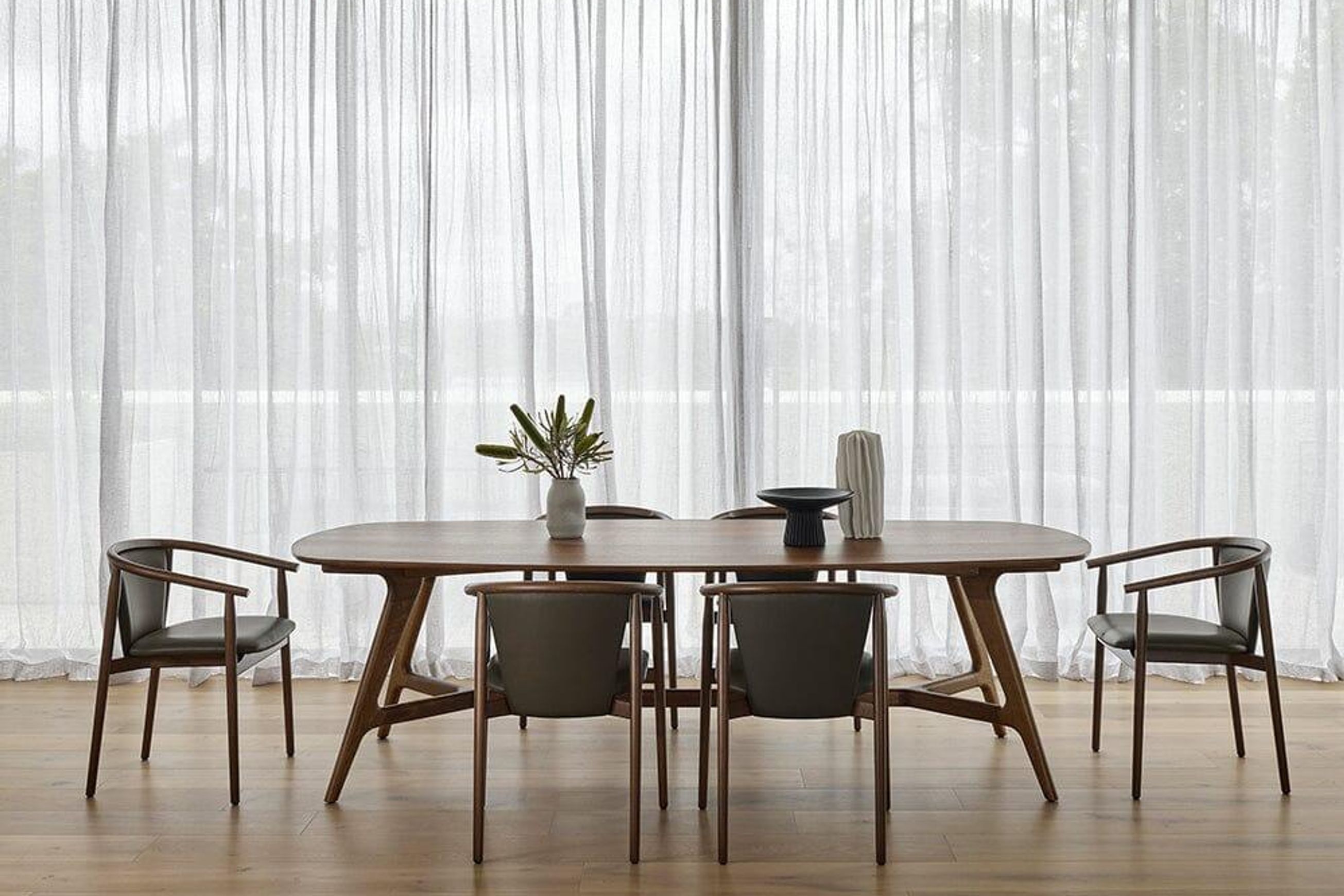 Johanna Elliptical Timber Table