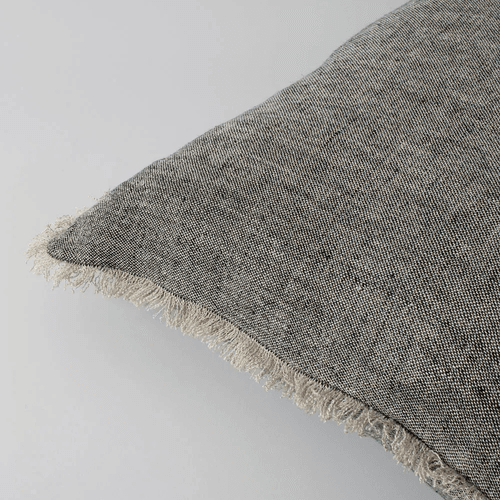Baya Keaton Cushion - Black | 100% Linen