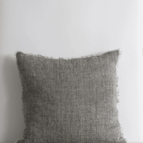 Baya Keaton Cushion - Black | 100% Linen