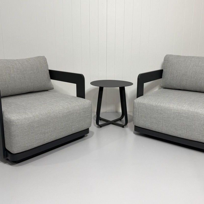 Laguna Swivel Armchair Set with Lucy Table