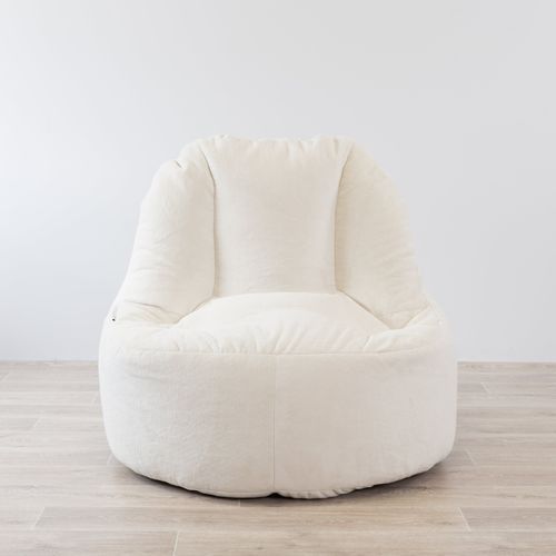 Plush Fur Lounger Bean Bag Chair - Cream