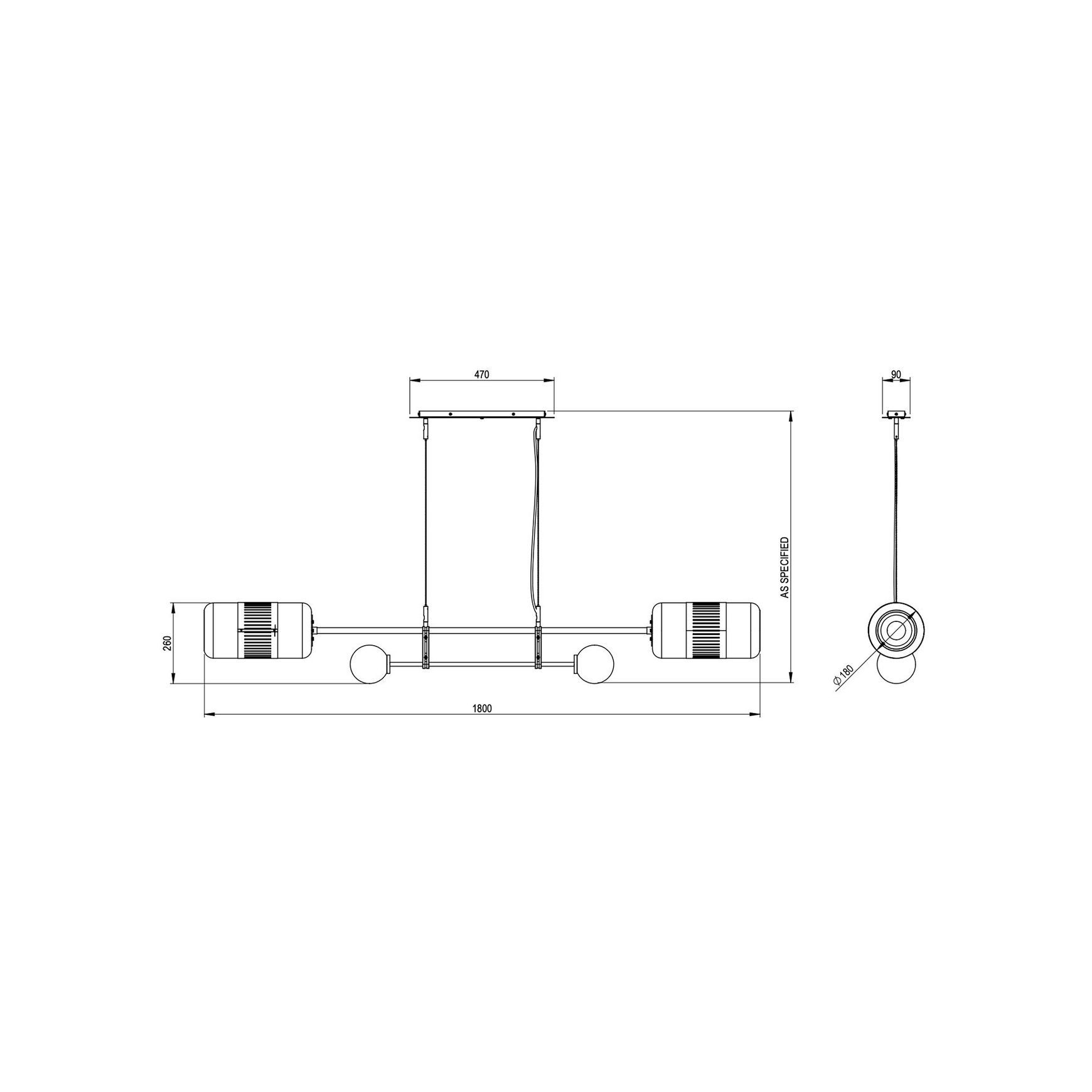 Lizak Linear Pendant Light
