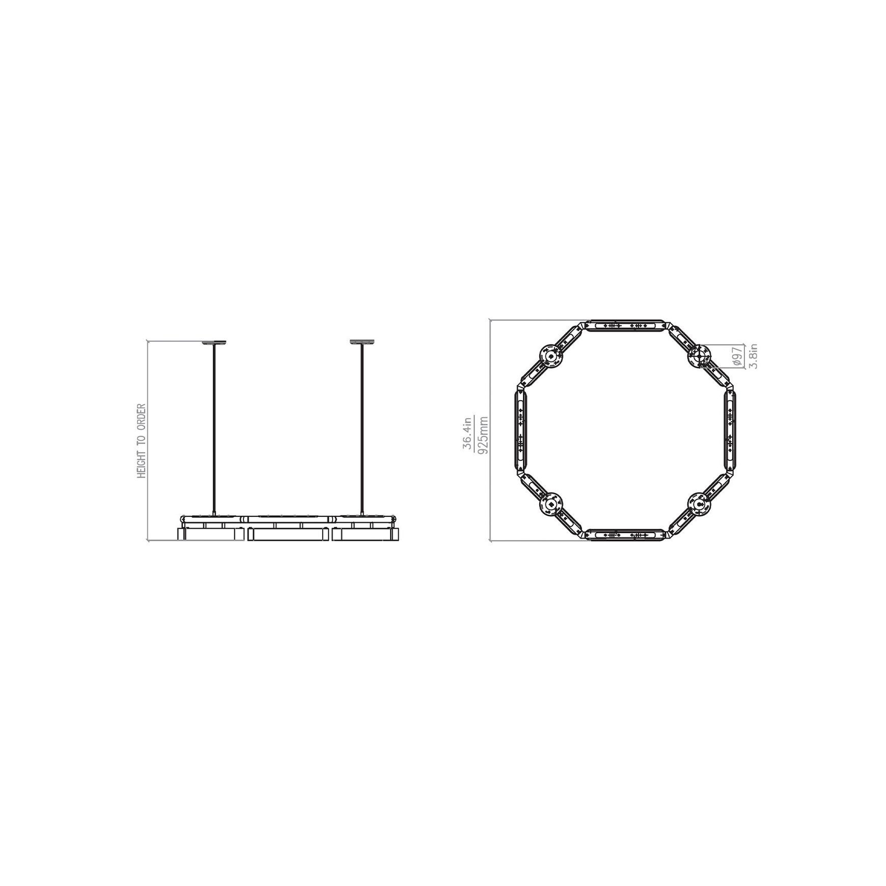 Colt Octagon Chandelier