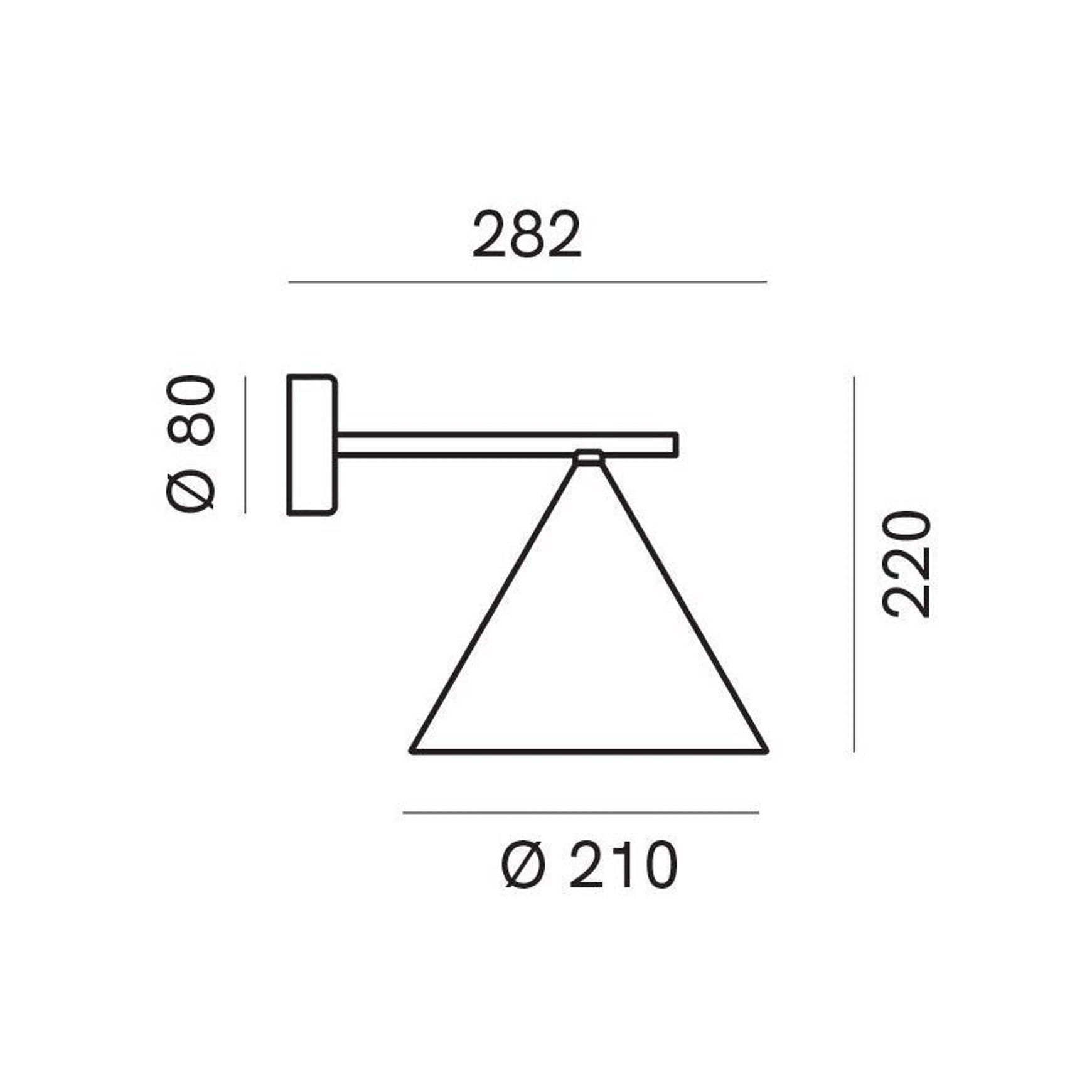 Cone Straight Wall Light