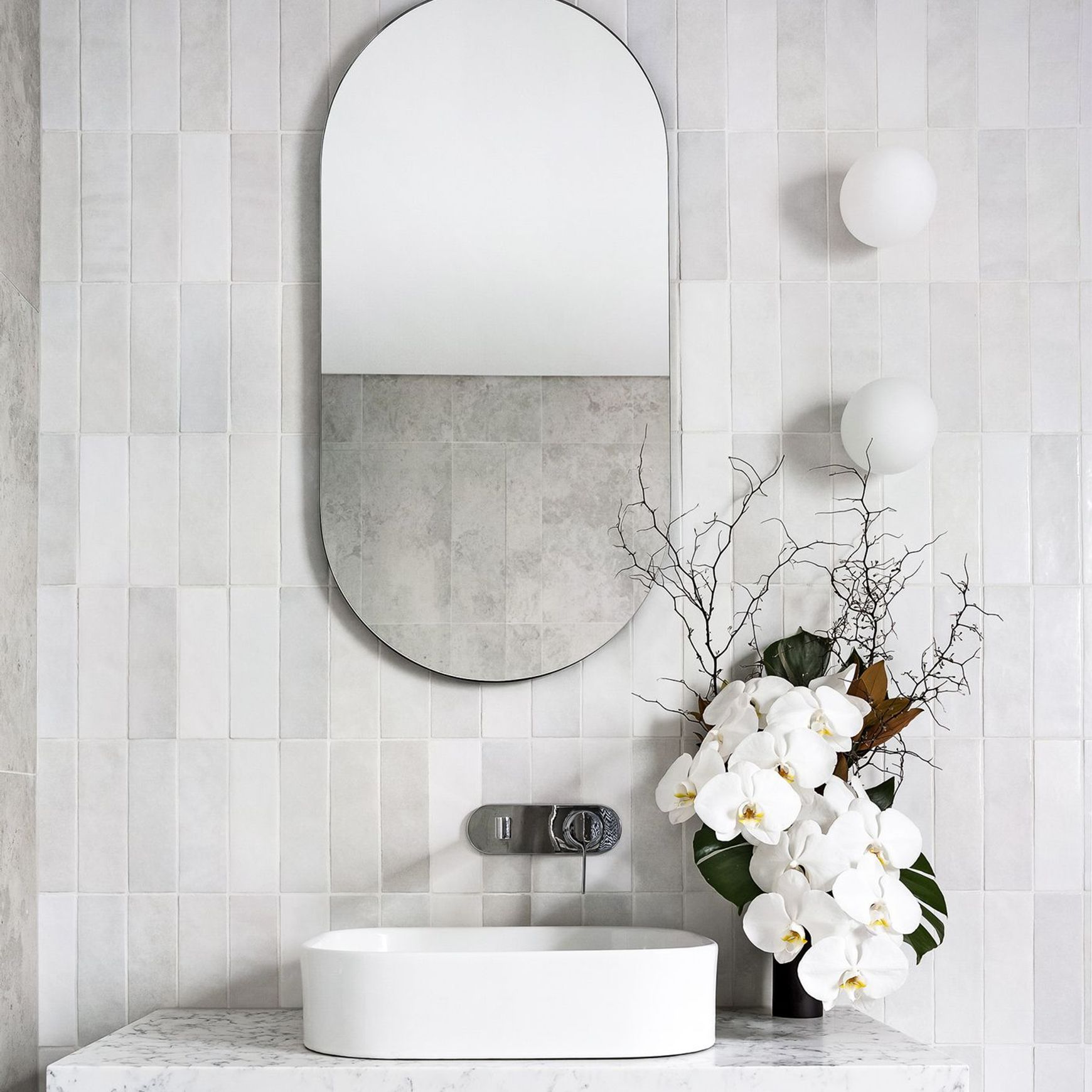 Orb Mirror Wall Light