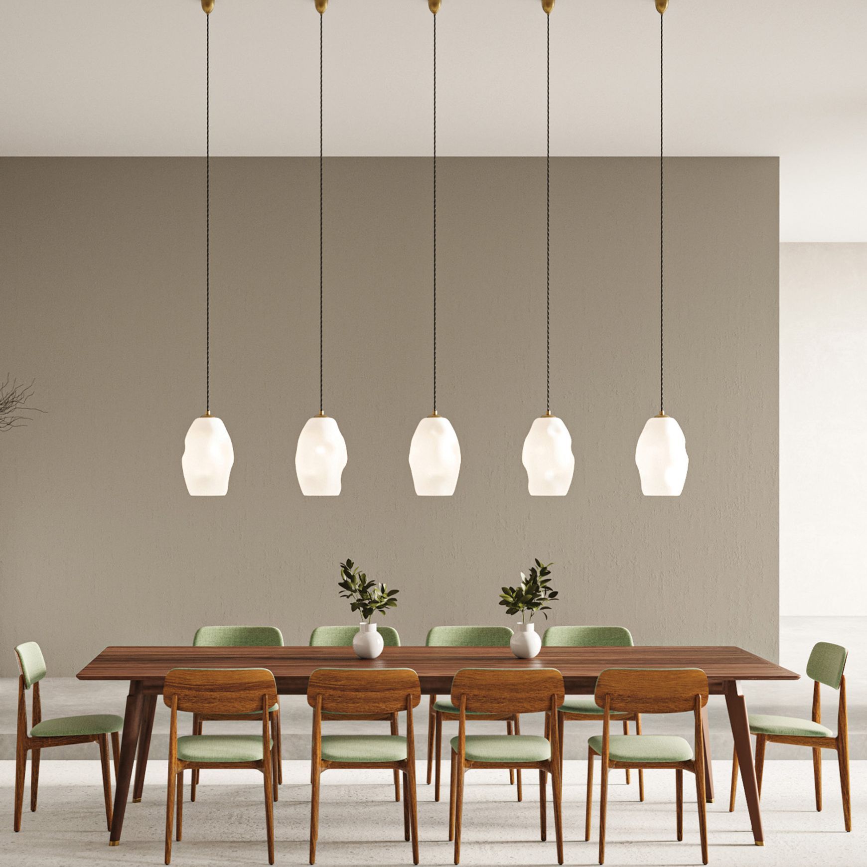 Organic White Pendant Light