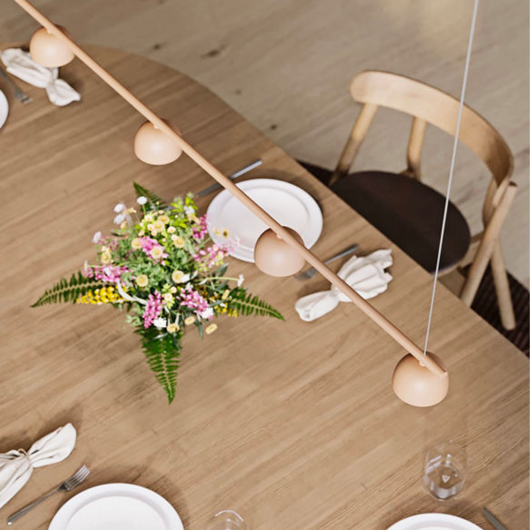 Blush Rail 5lt Pendant Light