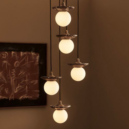 Orbit Stone 6lt Pendant Light