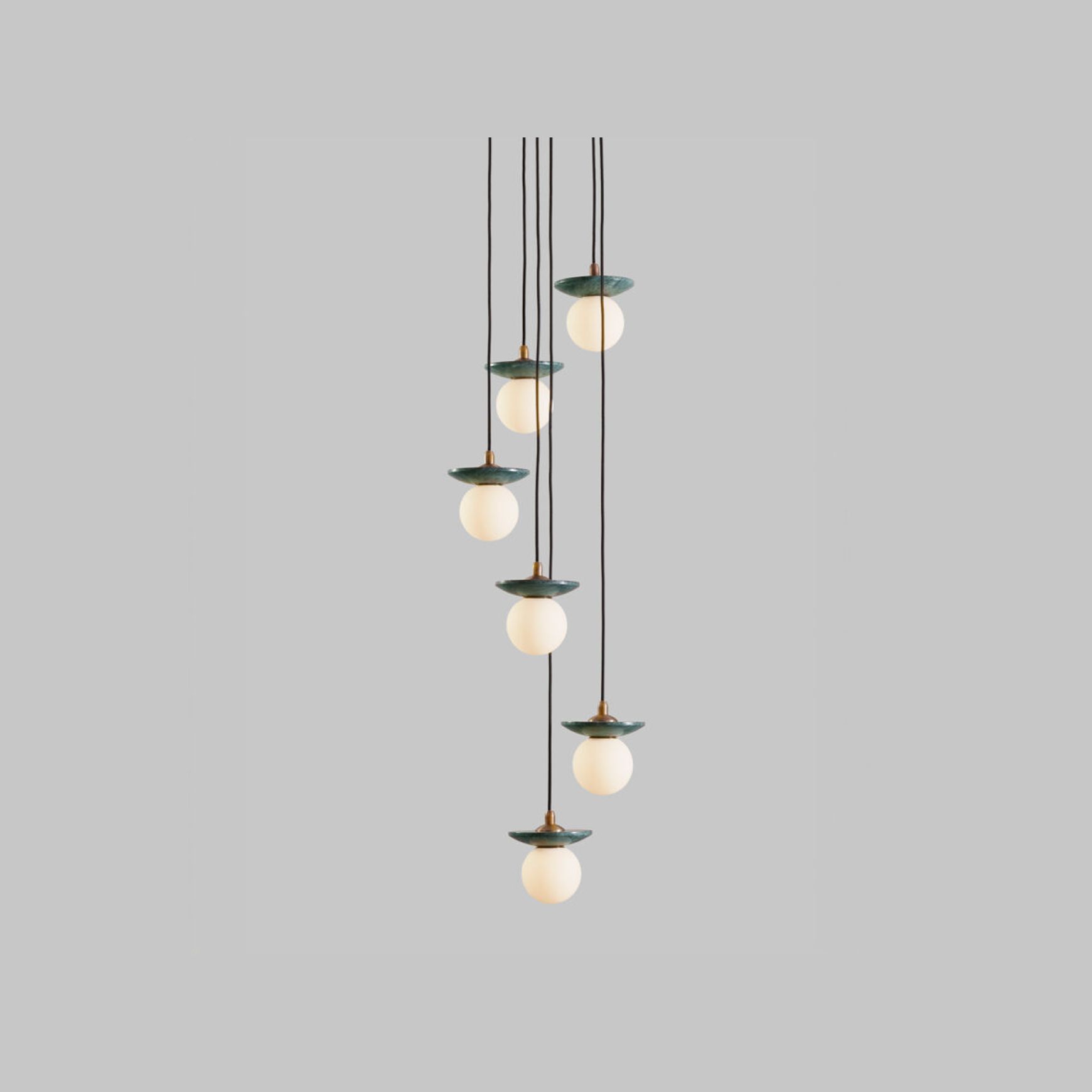 Orbit Stone 6lt Pendant Light