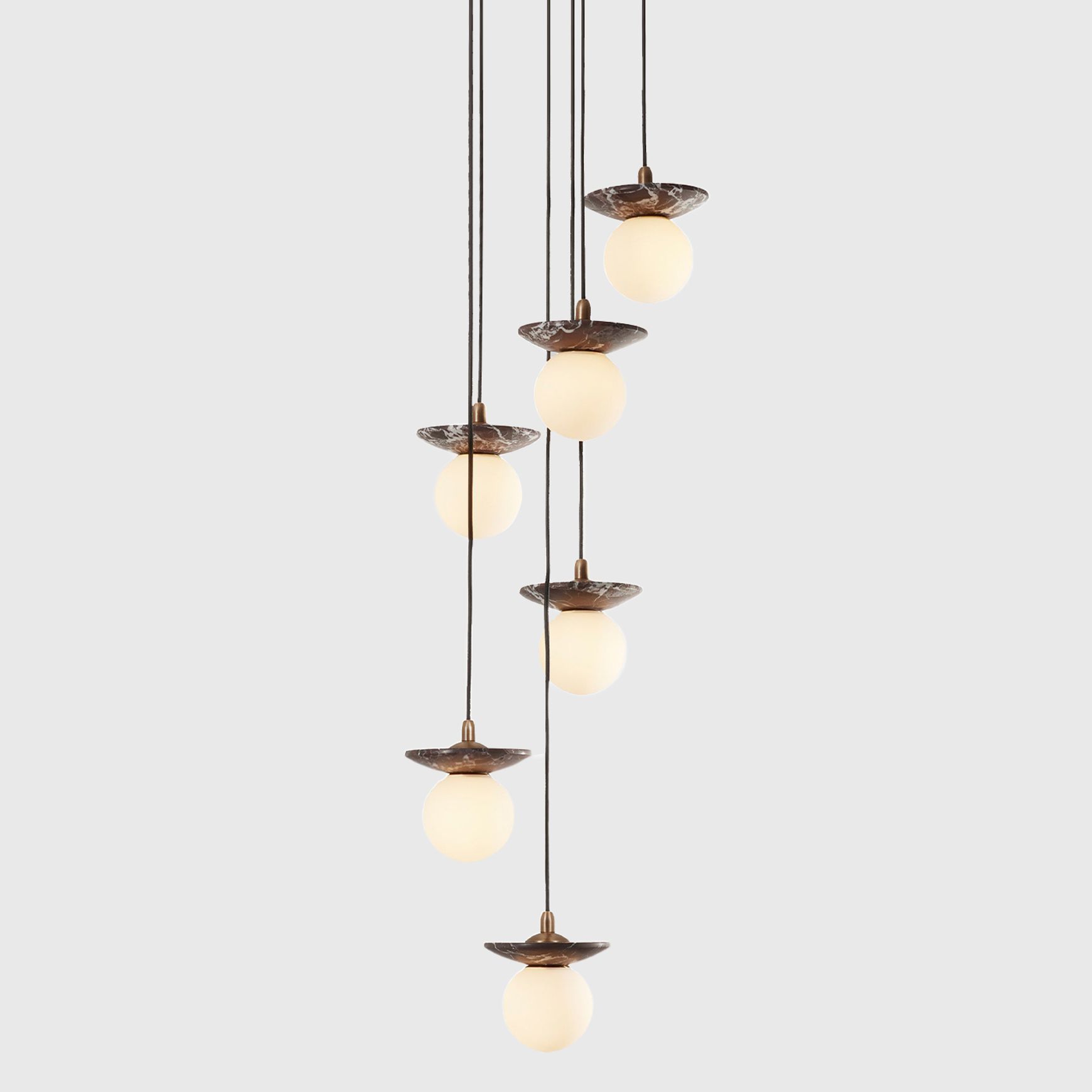 Orbit Stone 6lt Pendant Light