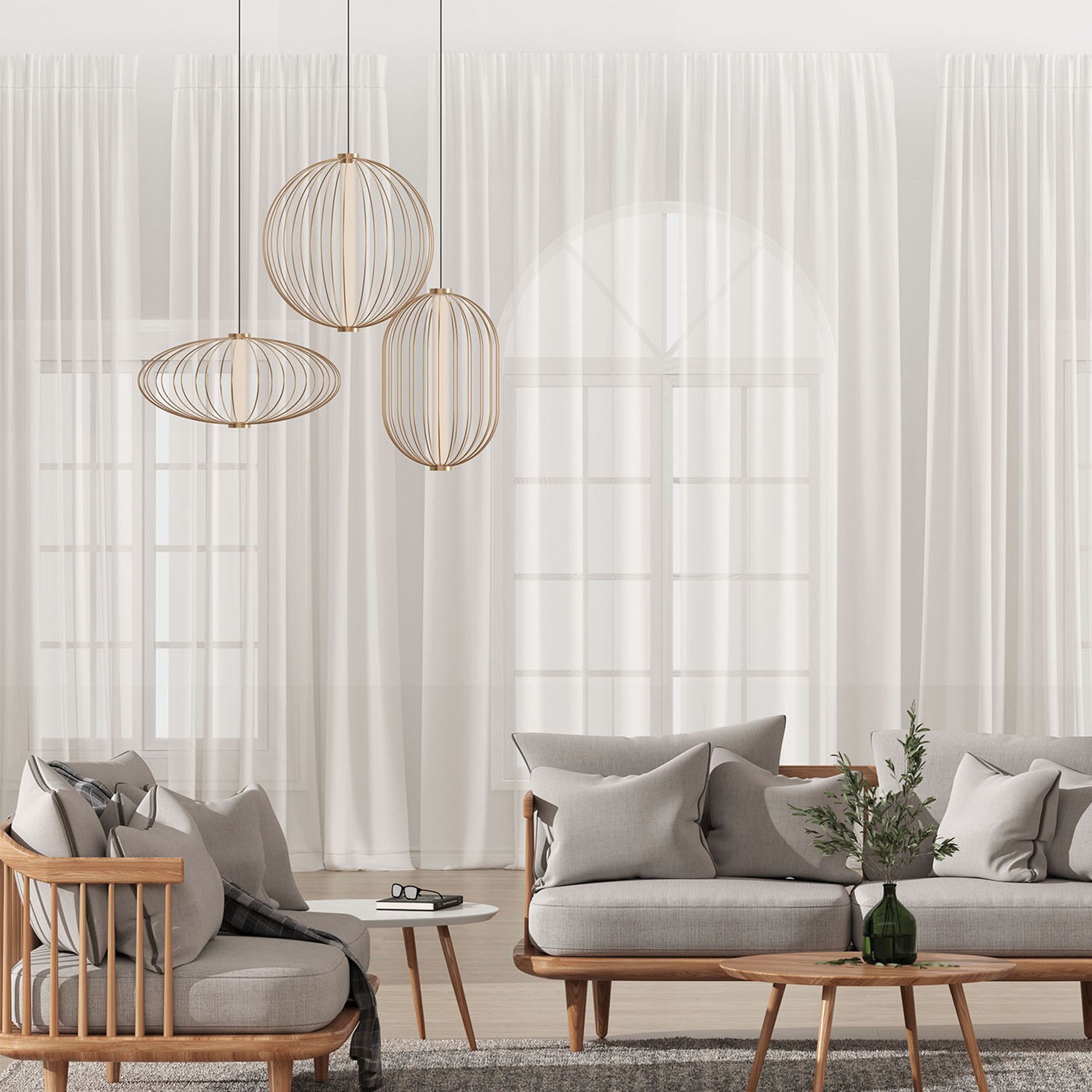 Pepo Brass Pendant Light