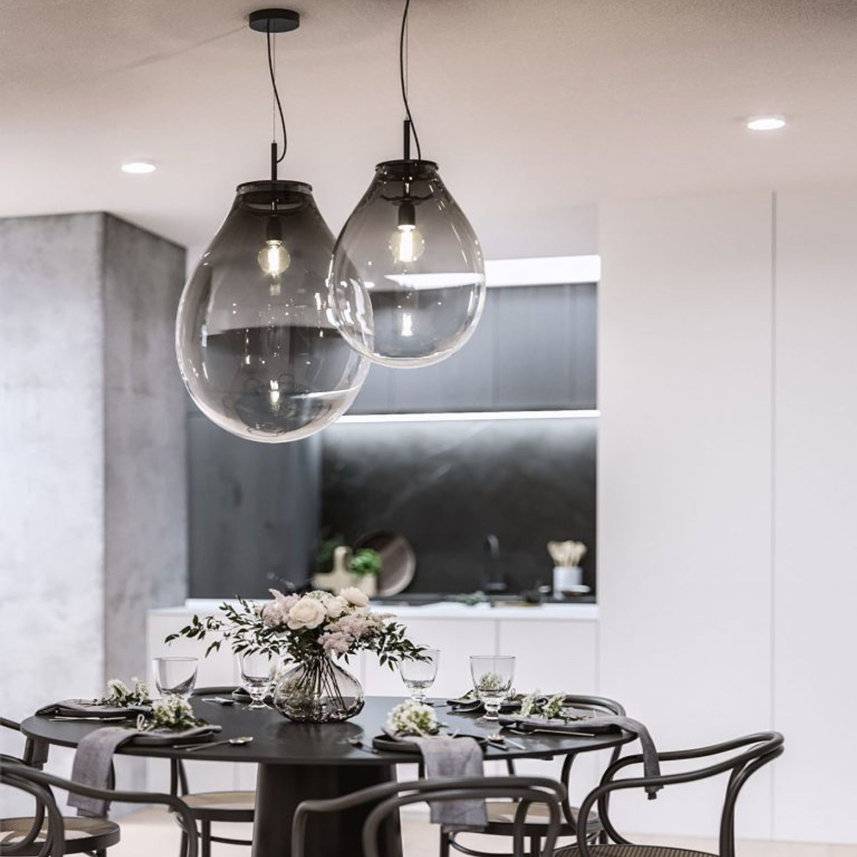 Tim Black Pendant Light