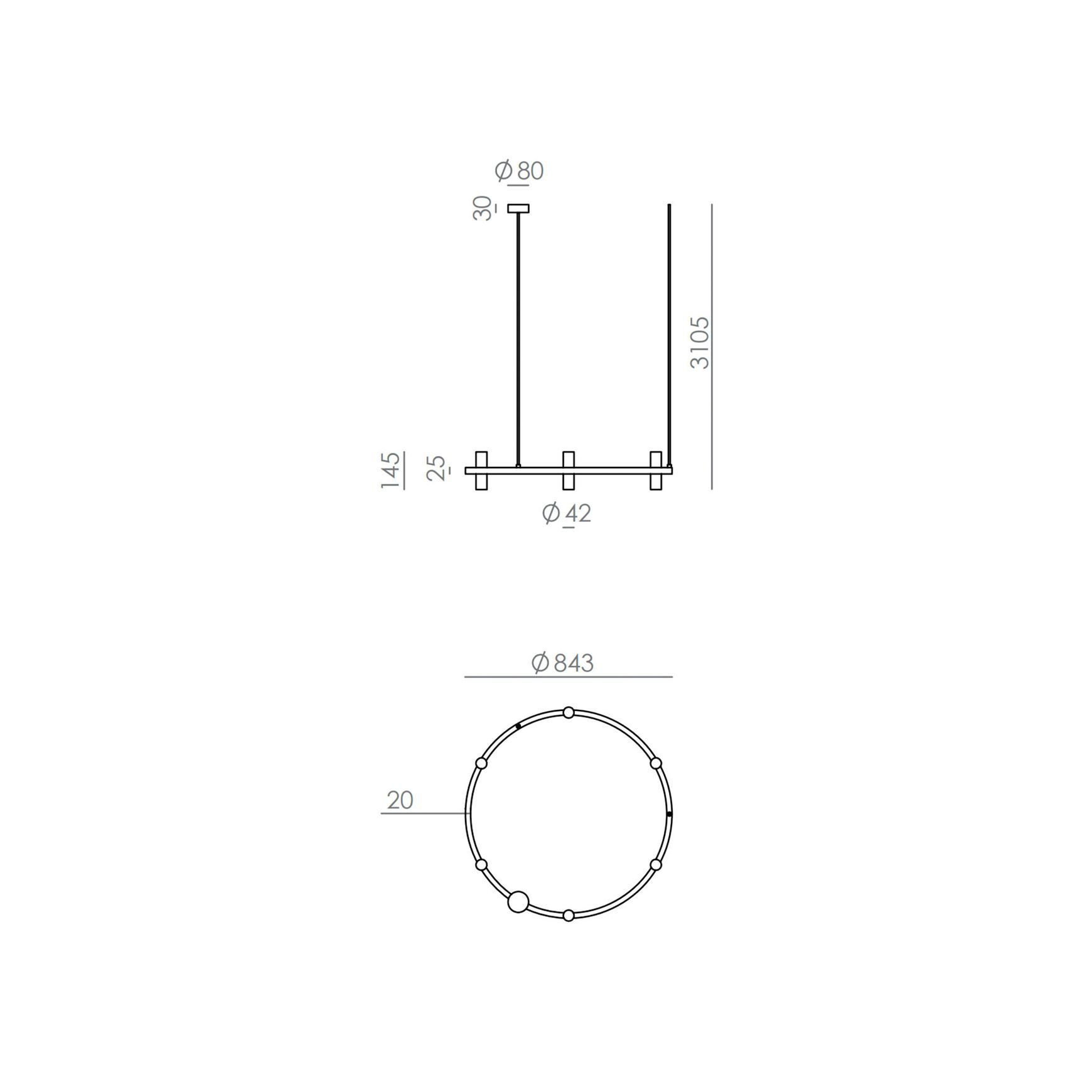 Tura 12lt Pendant Light