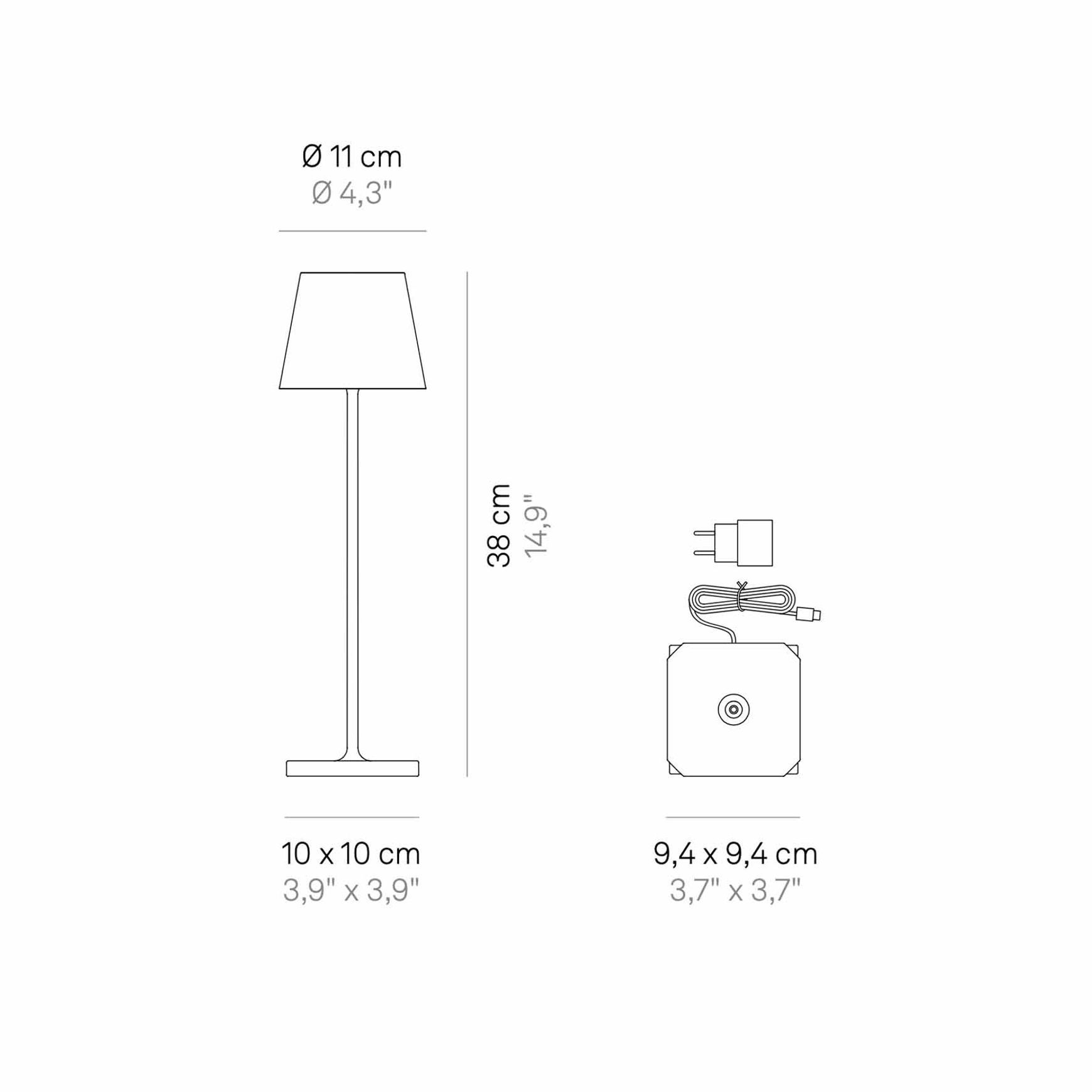 Poldina Metallic Table Lamp