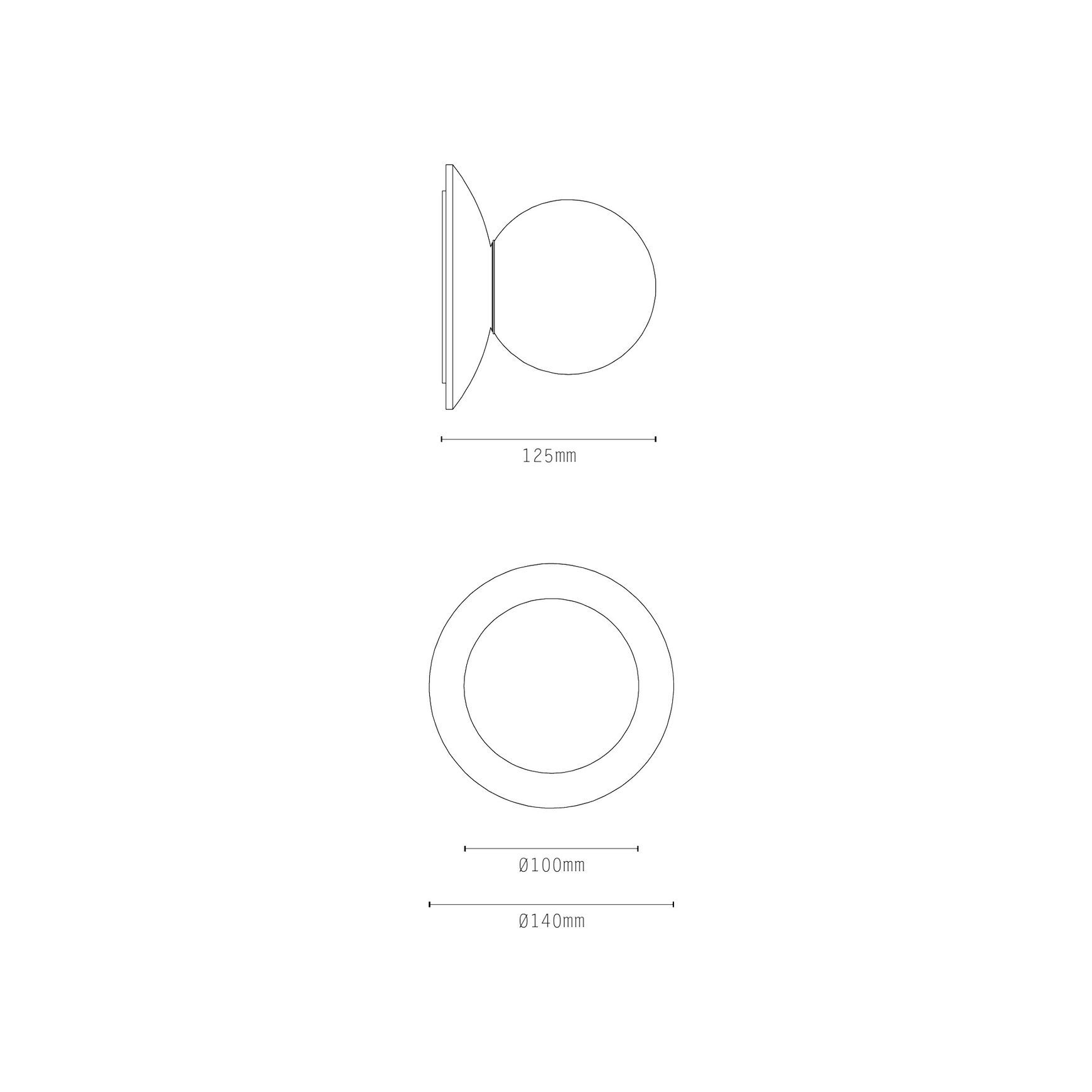 Orbit Brass Wall Light