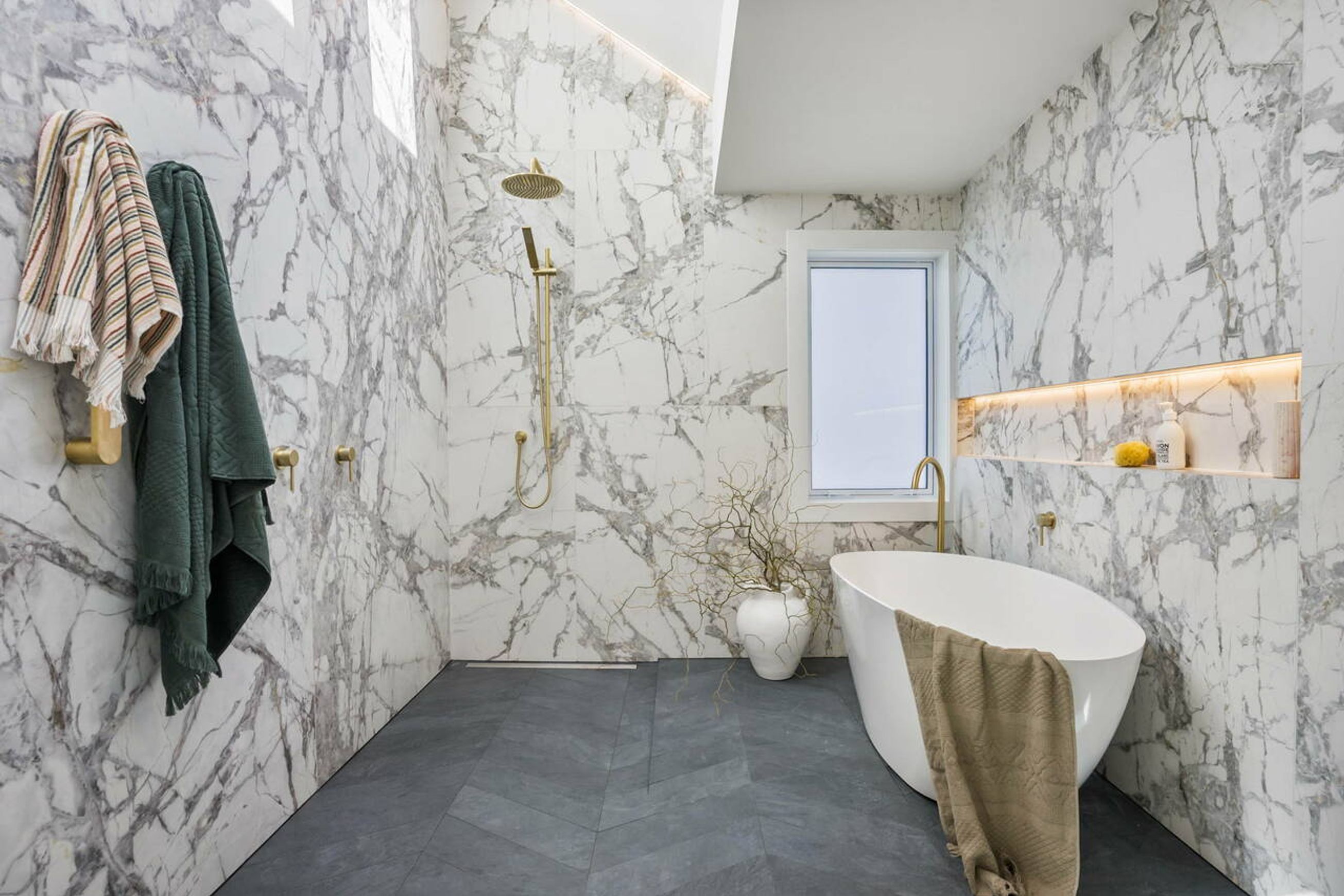 Invisible Light Sat Marble Tile