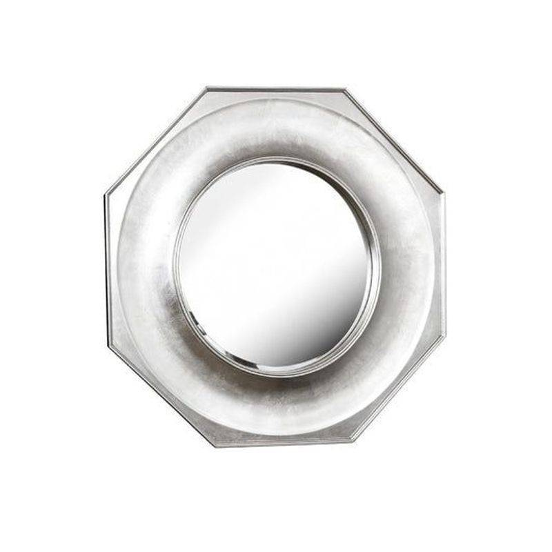 Octagonal Mirror in Silver