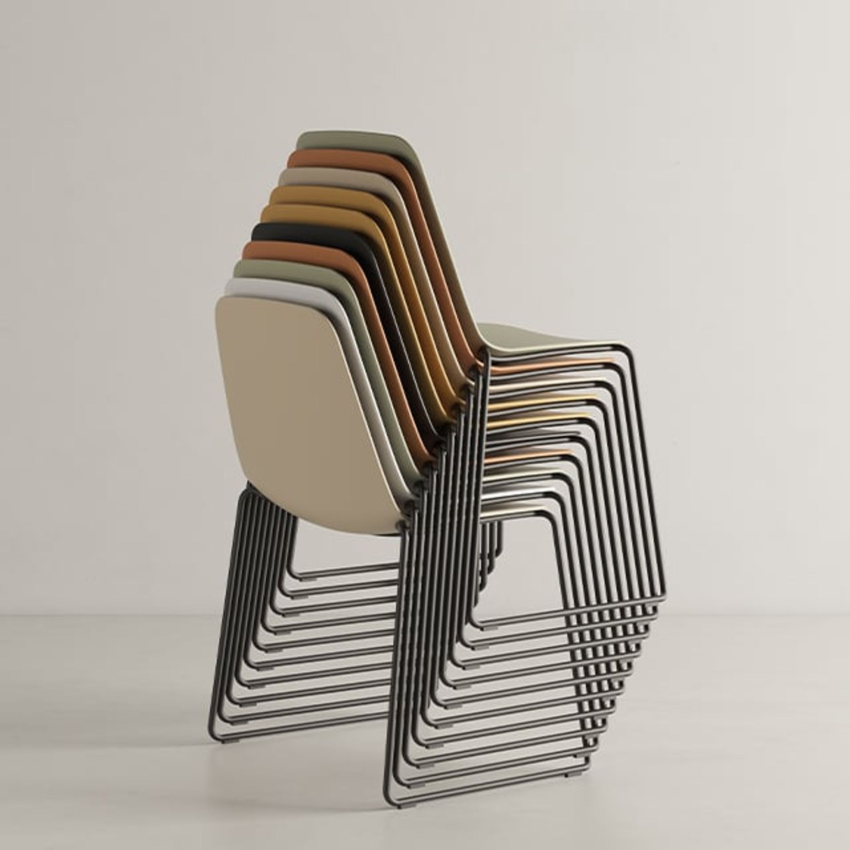 Maarten Plastic Chair - Sled