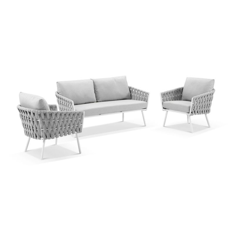 Malmo Rope 2+1+1 Lounge Set - White