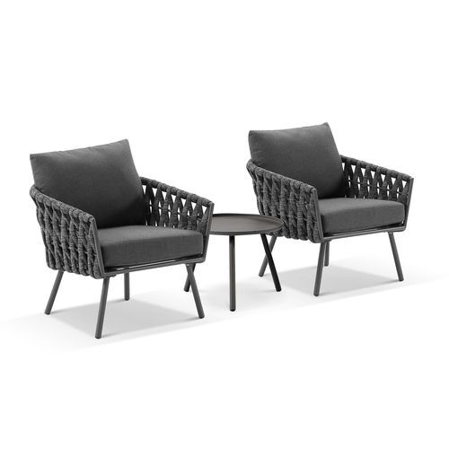 Malmo Lounge Chair Set - Charcoal