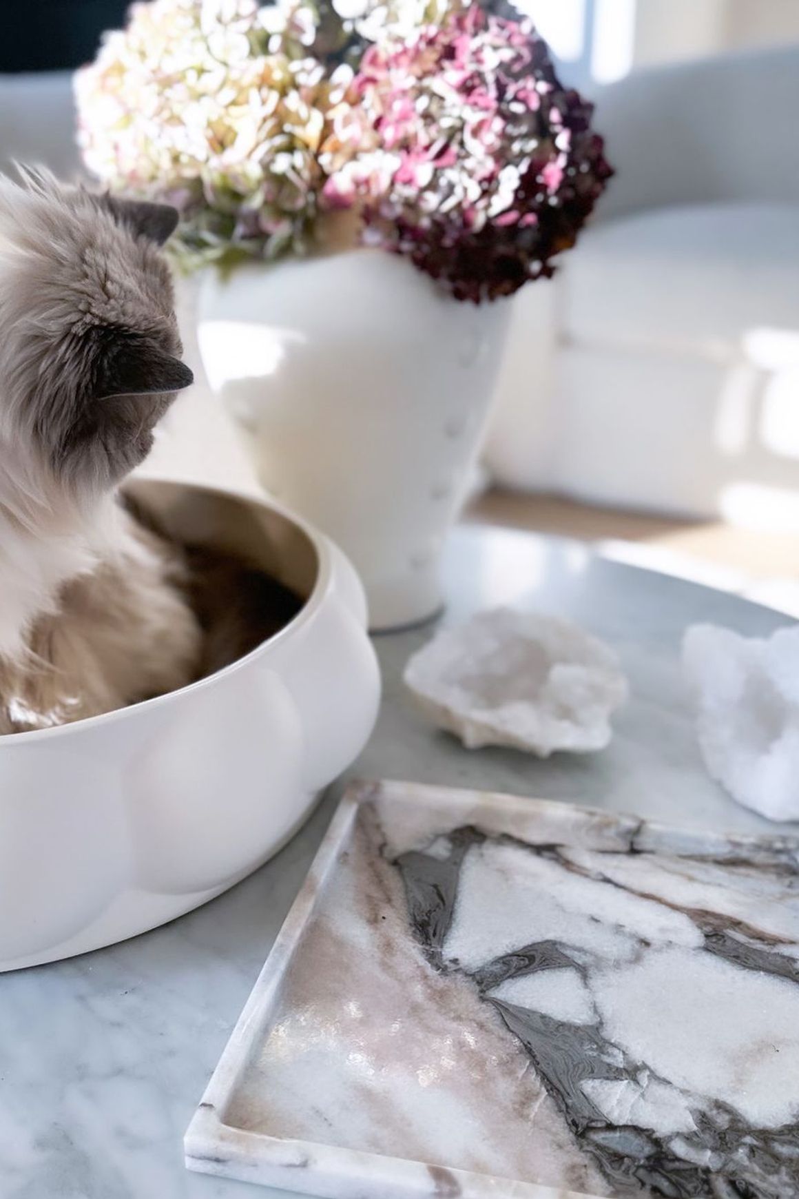 Marble Tray - Milky Blue Marble