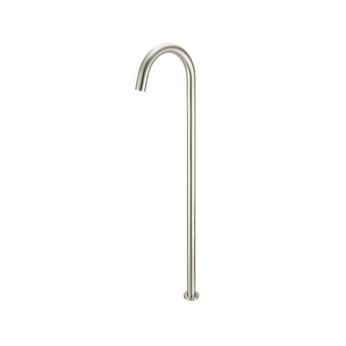 Round Freestanding Bath Spout - Brushed Nickel