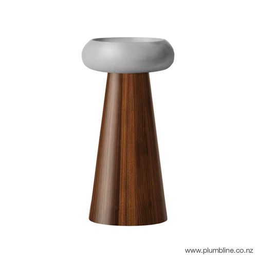 Zaftig Basin With Timber Pedestal