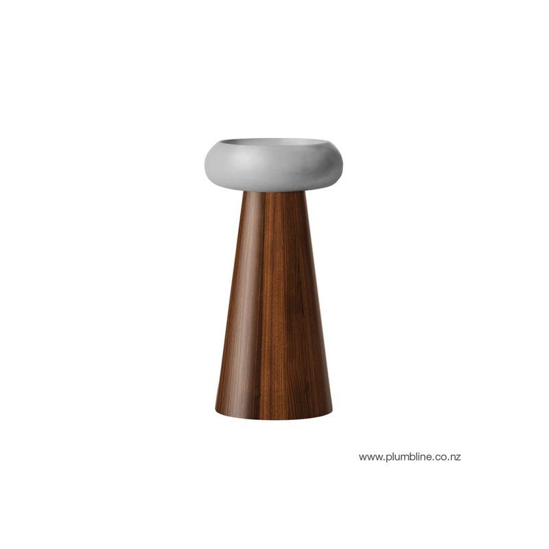 Zaftig Basin With Timber Pedestal