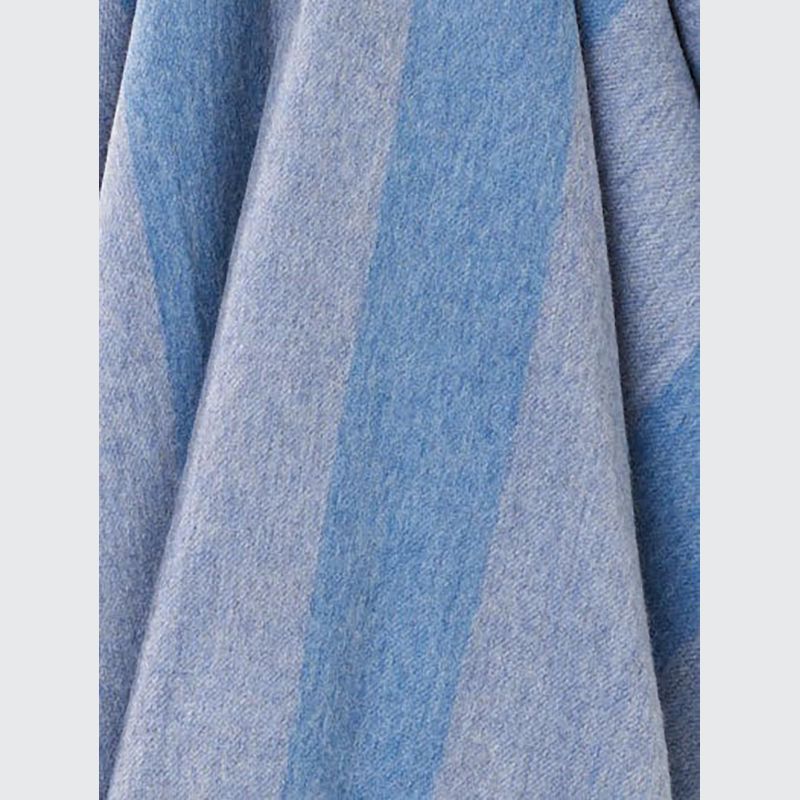 NZ Wool Throw - Stripe Blue | 100% Merino Wool
