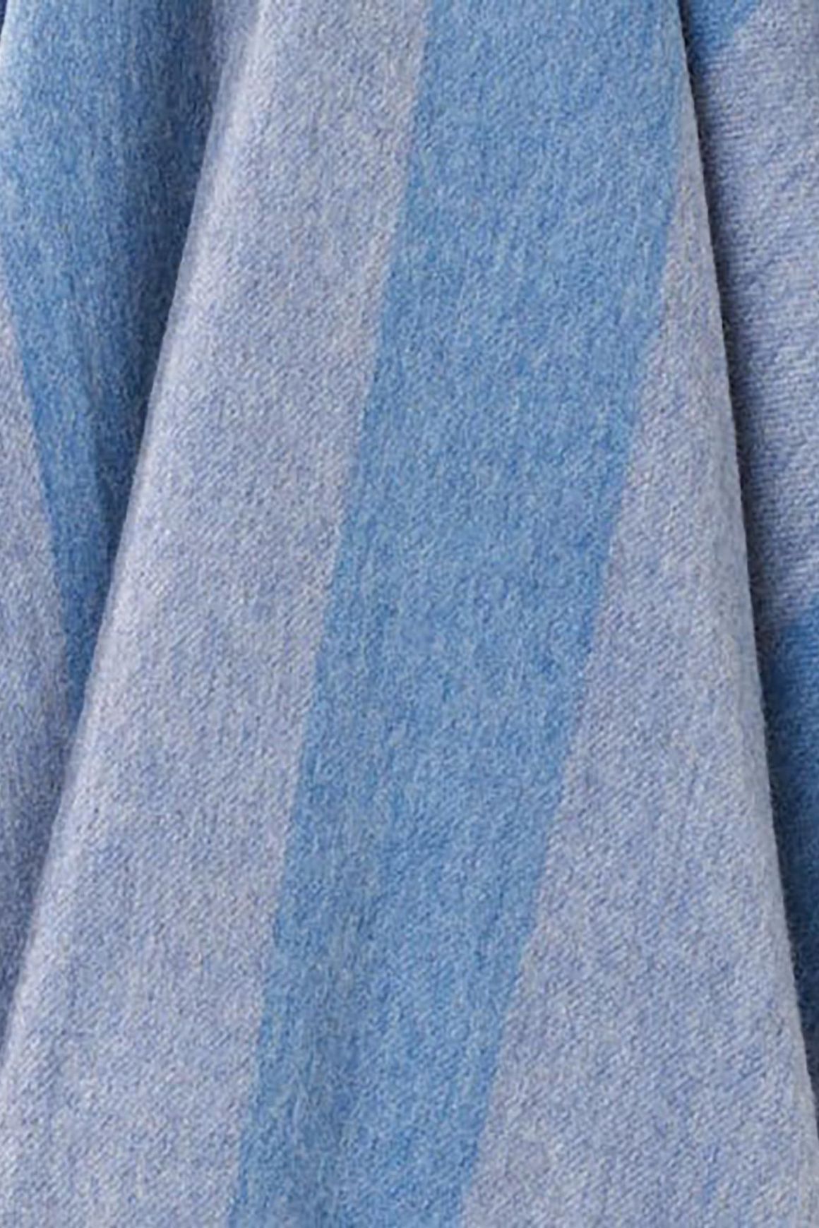 NZ Wool Throw - Stripe Blue | 100% Merino Wool