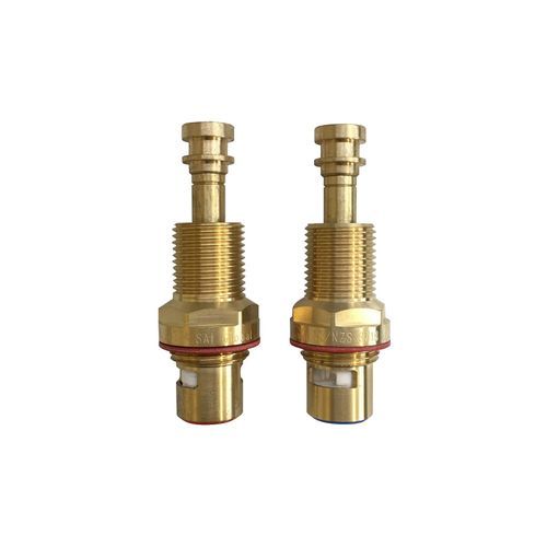 Wall top assembly spindles 80mm-85mm 1/4 turn (set) - Brass