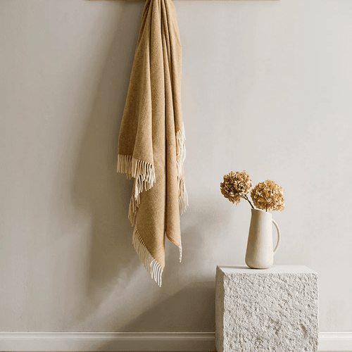 Baya Martinborough Throw - Ochre | Pure NZ Wool