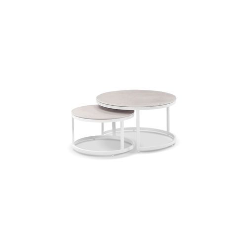 Oasis Round Coffee Table Set - White